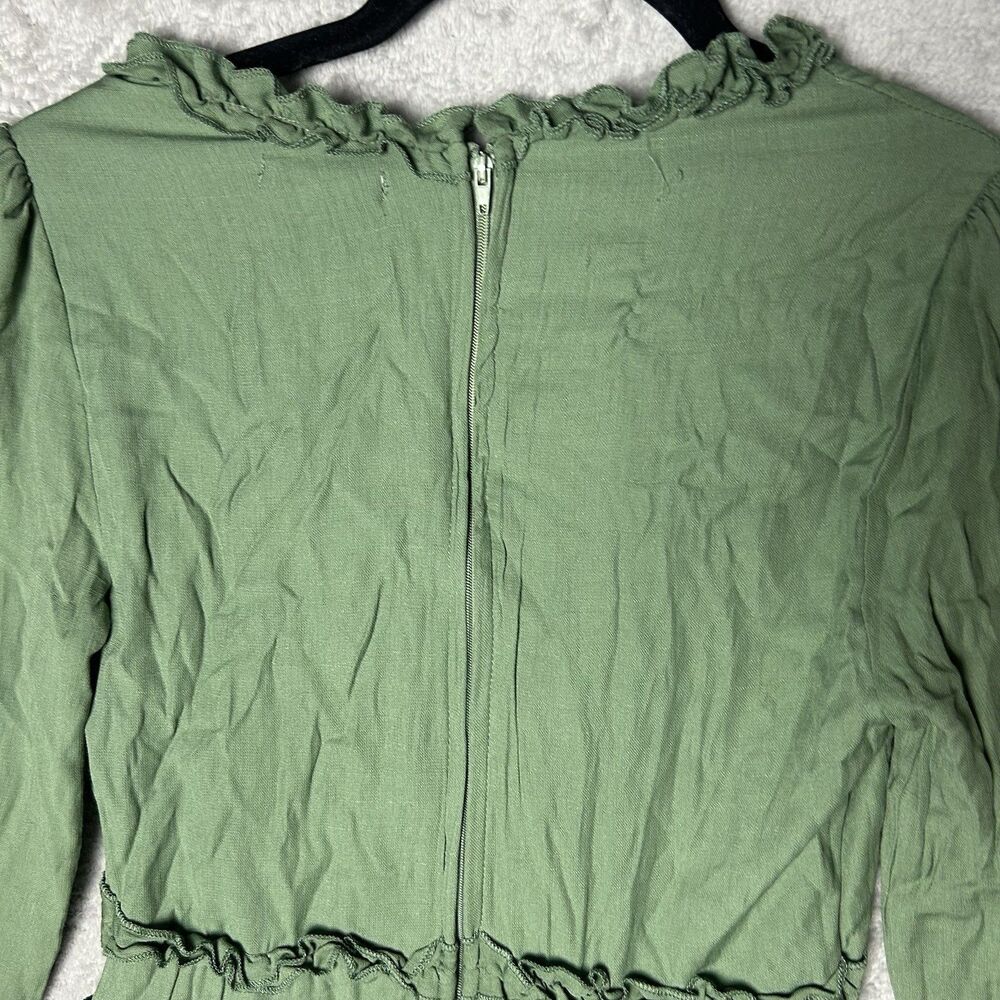 Mi Ami Francesca's Green Long Sleeve Dress Size XS Cottage Core Prairie Boho - Picture 5 of 5